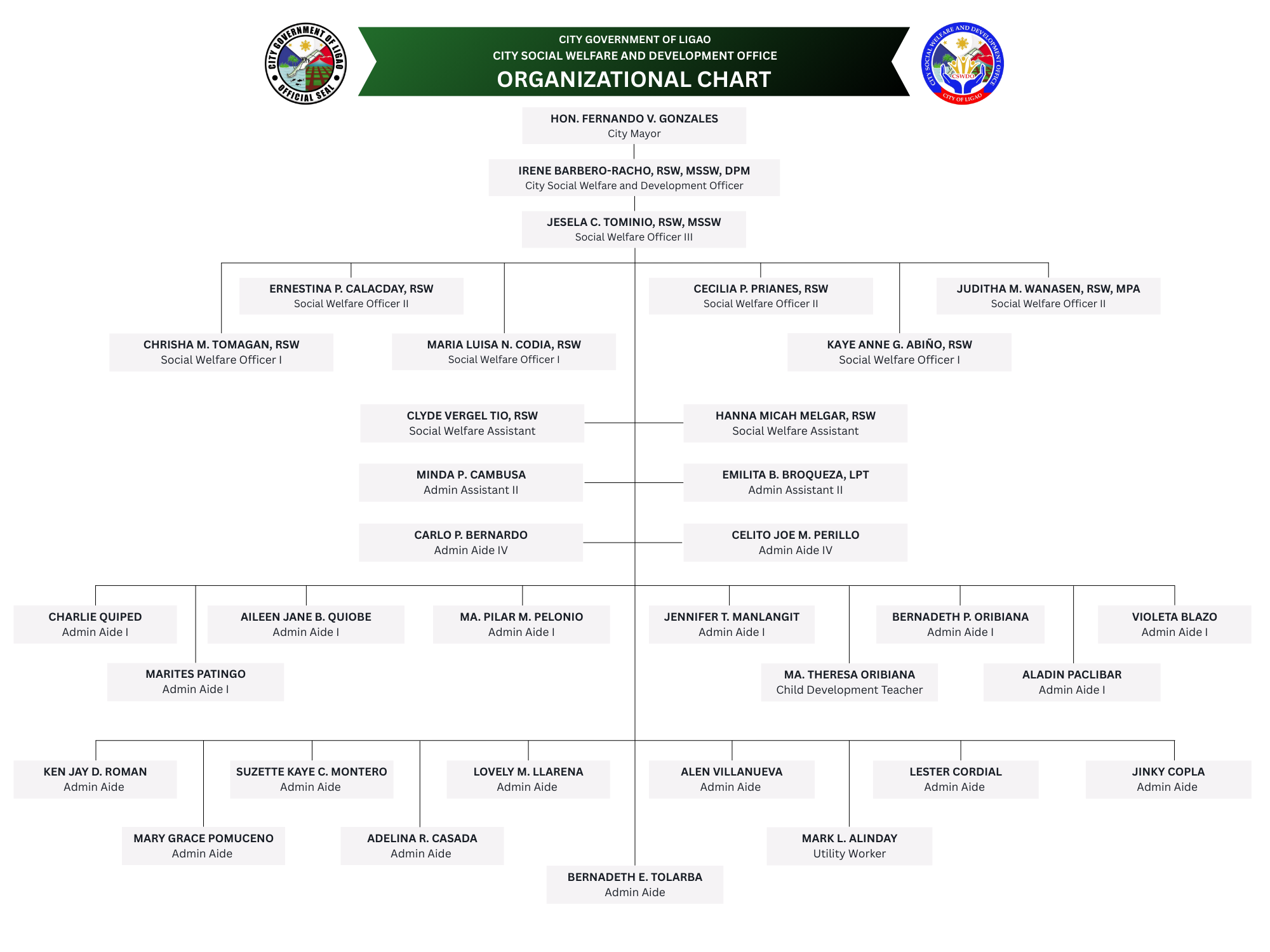CSWDO Organizational Chart